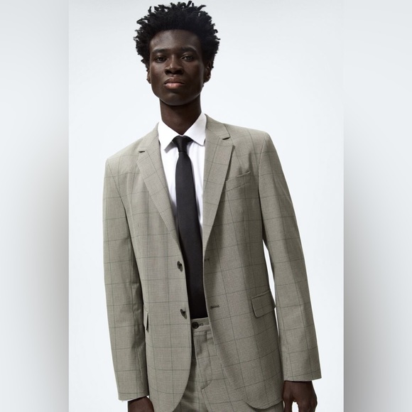 SALE!NWT $149 ZARA CHECKERED SUIT BLAZER SIZE 40 - Picture 5 of 8